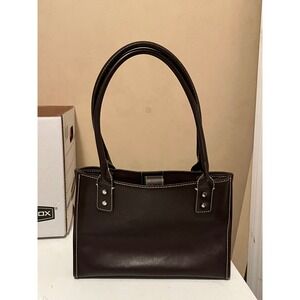 Wilsons Leather Dark Brown Classic Shoulder Handbag Tote